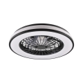 Iluminação de teto LED com regulação e ventoinha LED/48W/230V 3000-6500K preto + comando