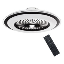 Iluminação de teto LED com regulação e ventoinha ZONDA LED/48W/230V 3000-6000K preto + controlo remoto