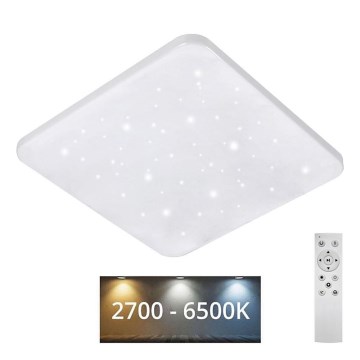Iluminação de teto LED com regulação FLORA LED/60W/230V 2700-6500K 53x53 cm + comando