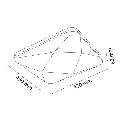 Iluminação de teto LED com regulação KASTOR com controlo remoto LED/72W/230V