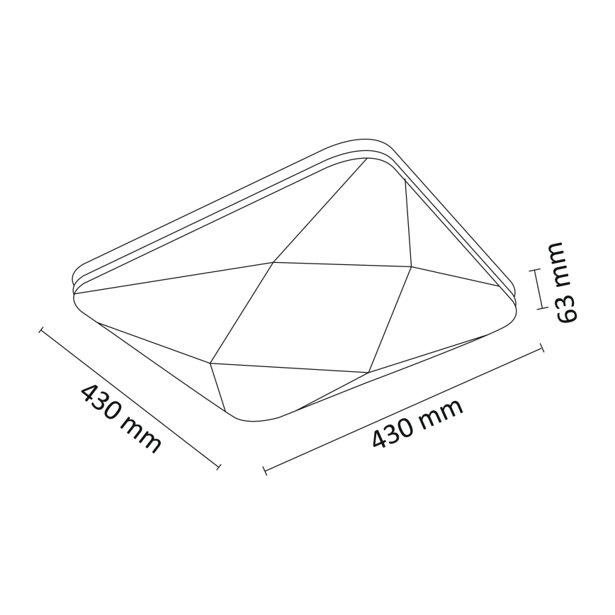 Iluminação de teto LED com regulação KASTOR com controlo remoto LED/72W/230V