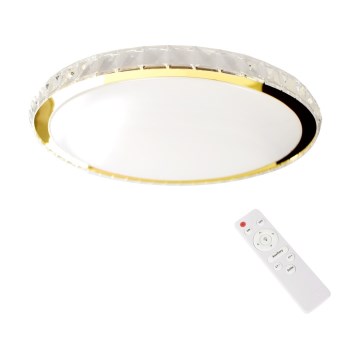 Iluminação de teto LED com regulação LAYLA LED/33W/230V 3000/4000/6000K dourado + controlo remoto
