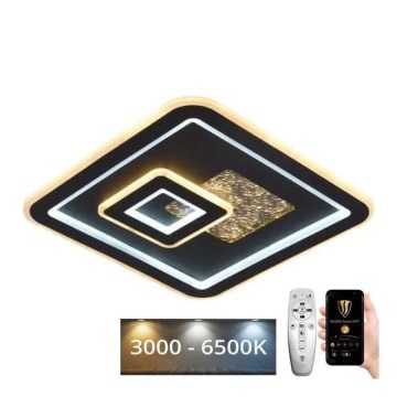 Iluminação de teto LED com regulação LED/110W/230V 3000-6500K preto + controlo remoto