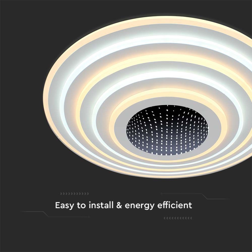 Iluminação de teto LED com regulação LED/125W/230V 3000-6500K diâmetro 50 cm + comando