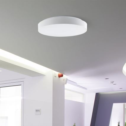 Iluminação de teto LED com regulação LED/40W/230V 3000-6500K 39,5 cm branco + comando