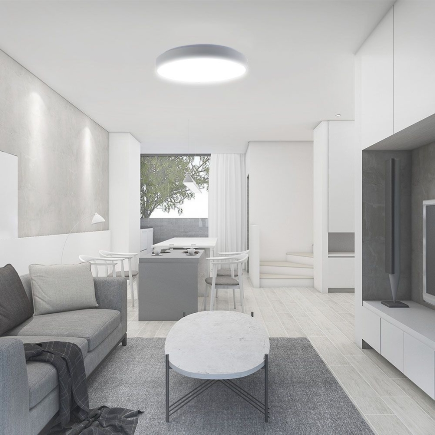 Iluminação de teto LED com regulação LED/40W/230V 3000-6500K 39,5 cm branco + comando