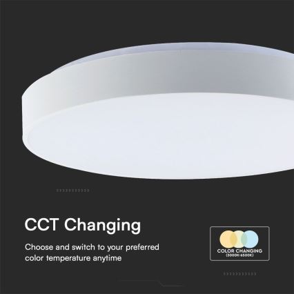 Iluminação de teto LED com regulação LED/40W/230V 3000-6500K 39,5 cm branco + comando