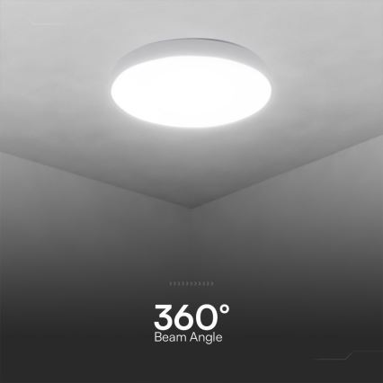 Iluminação de teto LED com regulação LED/40W/230V 3000-6500K 39 cm branco + comando