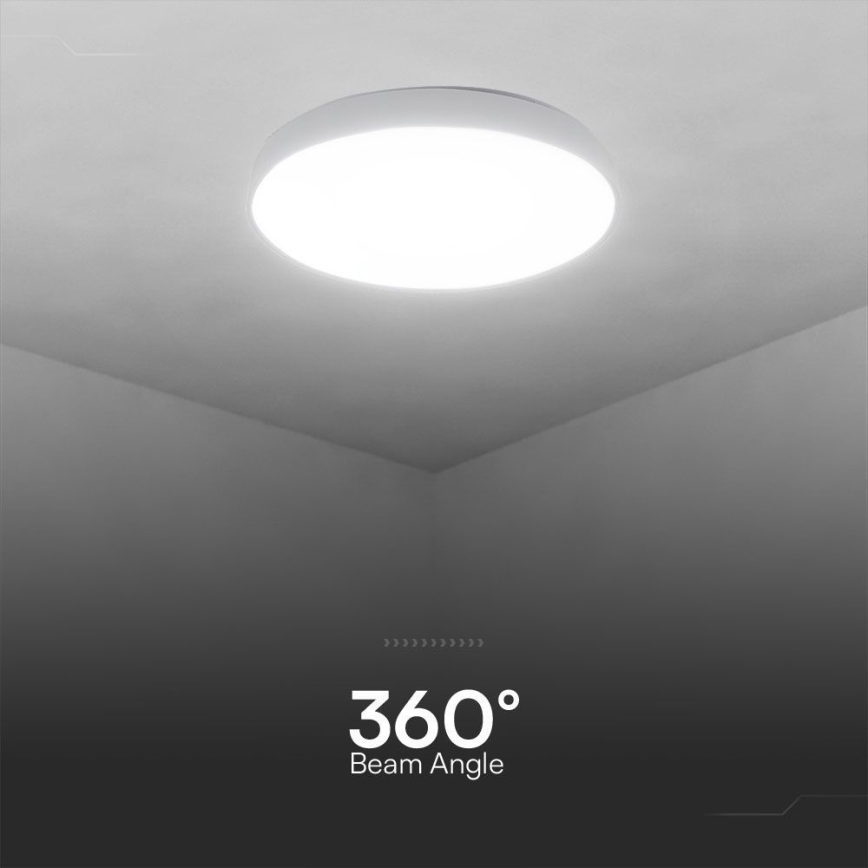 Iluminação de teto LED com regulação LED/40W/230V 3000-6500K 39 cm branco + comando