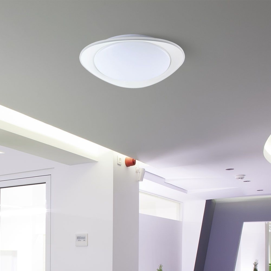 Iluminação de teto LED com regulação LED/40W/230V 3000-6500K 45 cm branco + comando