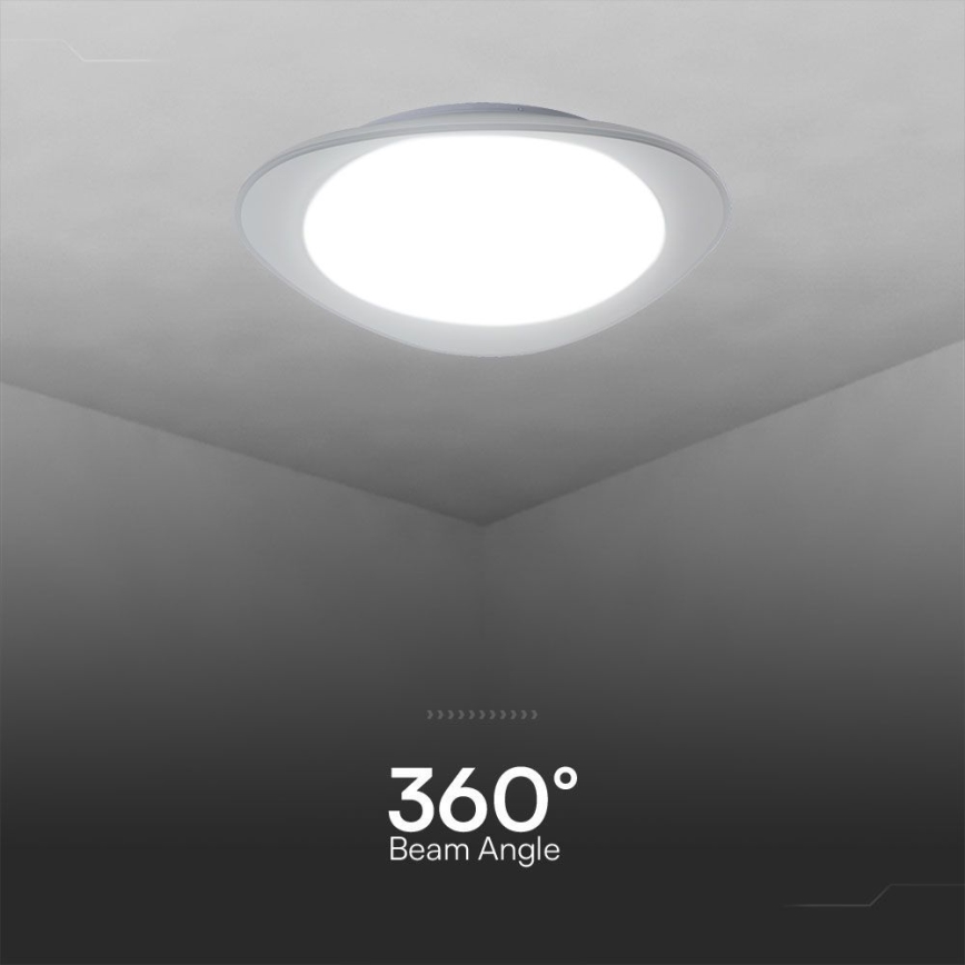 Iluminação de teto LED com regulação LED/40W/230V 3000-6500K 45 cm branco + comando