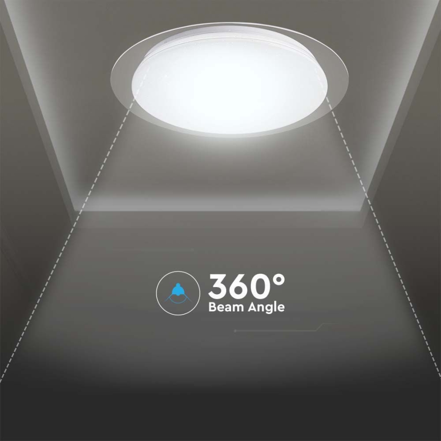 Iluminação de teto LED com regulação LED/40W/230V 3000K/4000K/6500K diâmetro 46,5 cm + comando