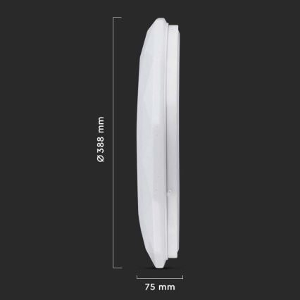 Iluminação de teto LED com regulação LED/40W/230V 3000K/4000K/6500K diâmetro 38,8 cm + comando