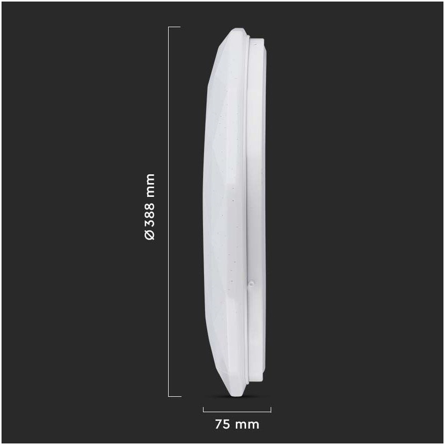Iluminação de teto LED com regulação LED/40W/230V 3000K/4000K/6500K diâmetro 38,8 cm + comando