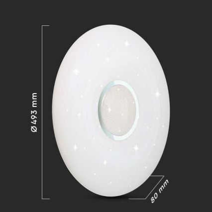 Iluminação de teto LED com regulação LED/40W/230V 3000K/4000K/6500K diâmetro 49 cm + comando