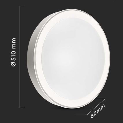 Iluminação de teto LED com regulação LED/40W/230V 3000K/4000K/6500K diâmetro 51 cm + comando