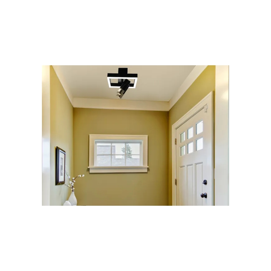 Iluminação de teto LED com regulação LED/50W/230V 3000-6500K preto + comando