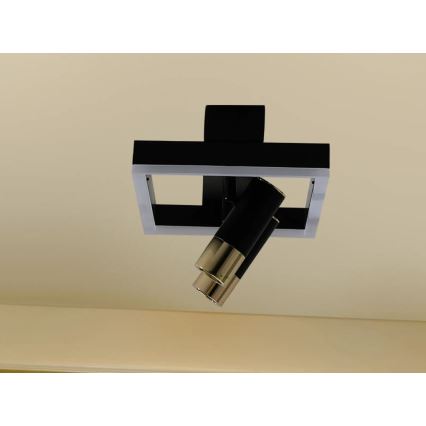 Iluminação de teto LED com regulação LED/50W/230V 3000-6500K preto + comando