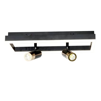 Iluminação de teto LED com regulação LED/50W/230V 3000-6500K preto + comando