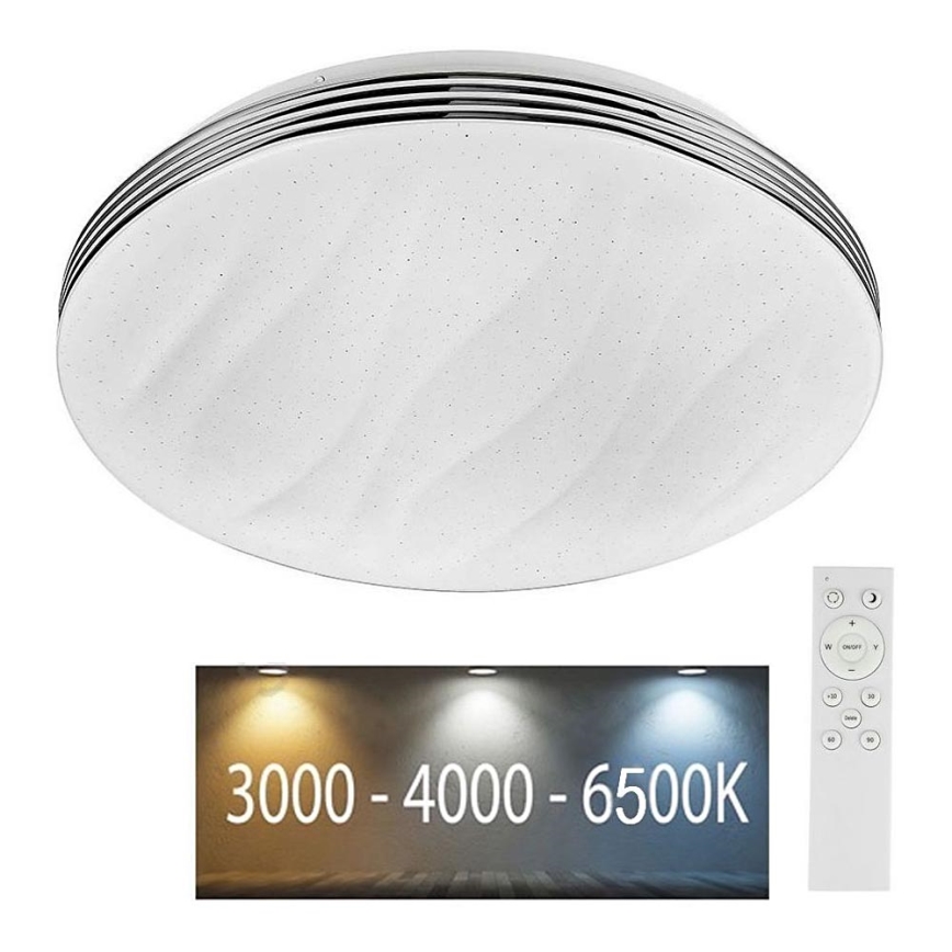 Iluminação de teto LED com regulação LED/60W/230V 3000K/4000K/6500K diâmetro 50 cm + comando
