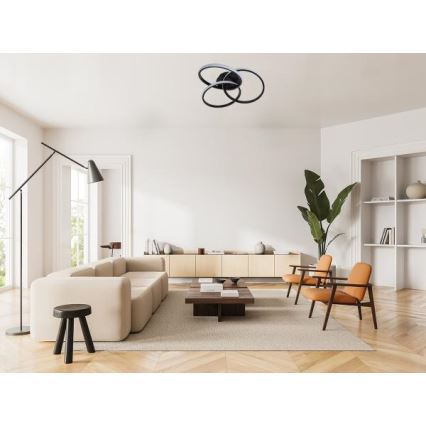 Iluminação de teto LED com regulação LED/70W/230V 3000-6500K preto + comando