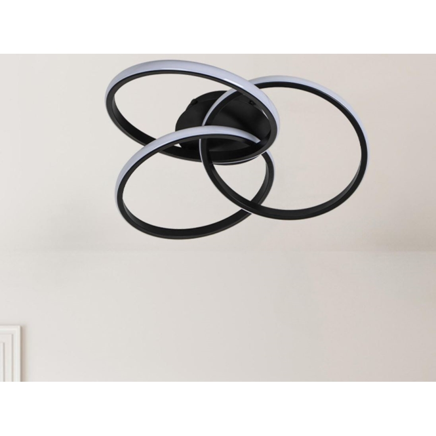 Iluminação de teto LED com regulação LED/70W/230V 3000-6500K preto + comando