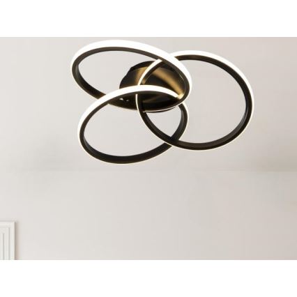 Iluminação de teto LED com regulação LED/70W/230V 3000-6500K preto + comando