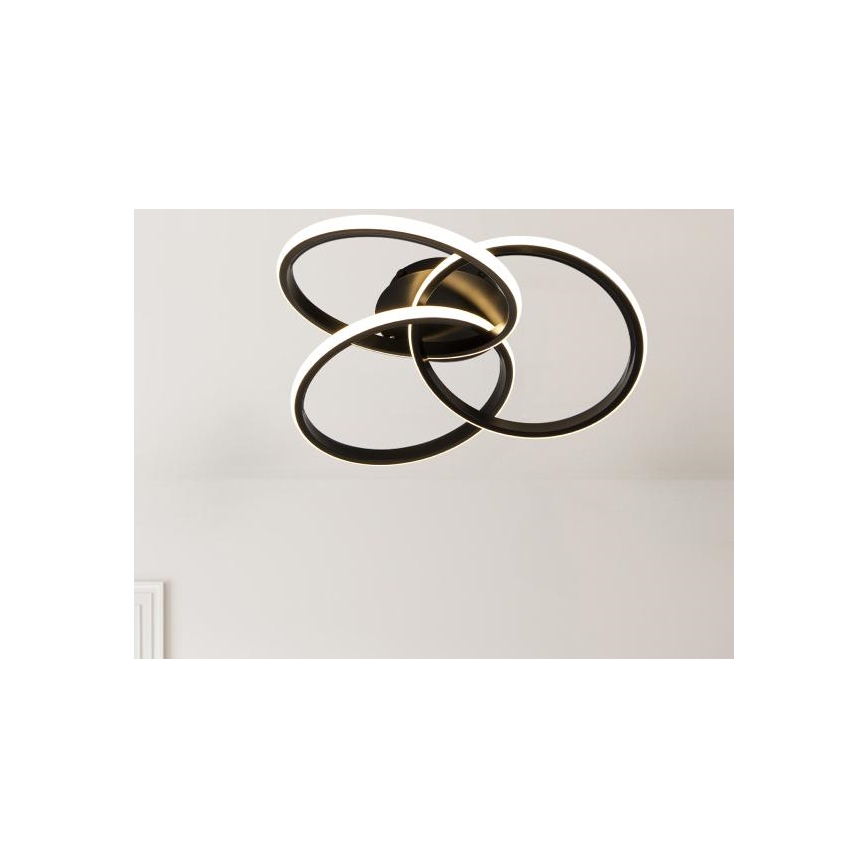 Iluminação de teto LED com regulação LED/70W/230V 3000-6500K preto + comando