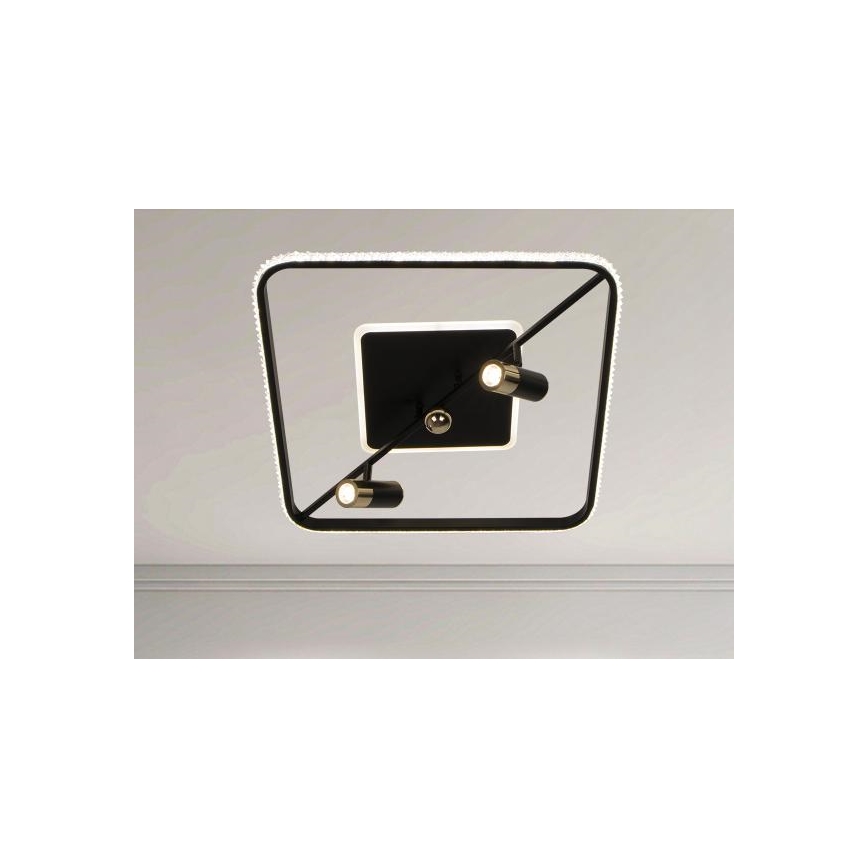 Iluminação de teto LED com regulação LED/70W/230V 3000-6500K preto + comando