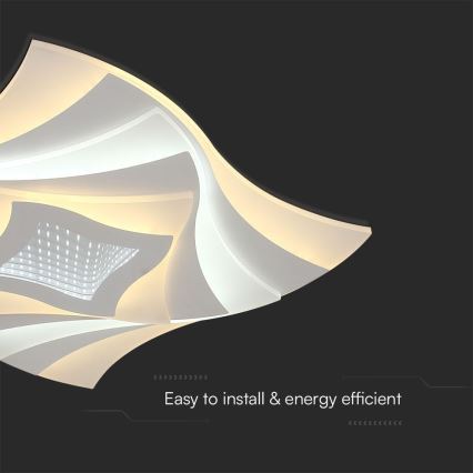 Iluminação de teto LED com regulação LED/75W/230V 3000-6500K 49,5x49,5 cm + comando