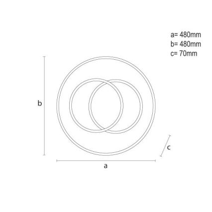 Iluminação de teto LED com regulação LED/85W/230V 3000-6500K + comando