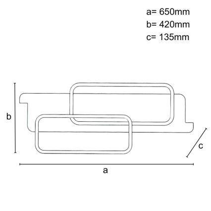 Iluminação de teto LED com regulação LED/95W/230V 3000-6500K carvalho + comando