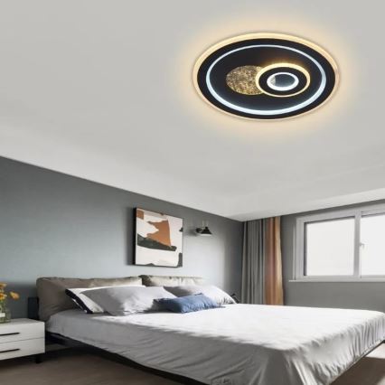 Iluminação de teto LED com regulação LED/95W/230V 3000-6500K preto + controlo remoto