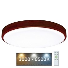 Iluminação de teto LED com regulação LENA LED/60W/230V 3000-6500K carvalho + comando