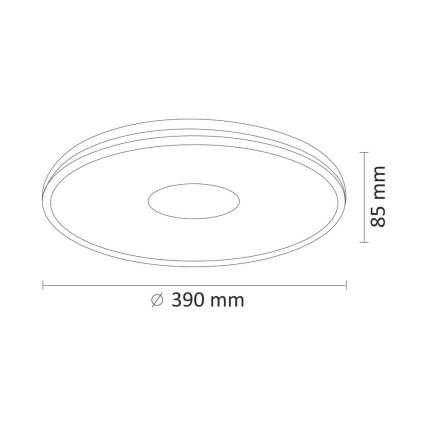 Iluminação de teto LED com regulação LEON LED/24W/230V + comando