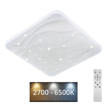Iluminação de teto LED com regulação NERIS LED/60W/230V 2700-6500K 53x53 cm + comando