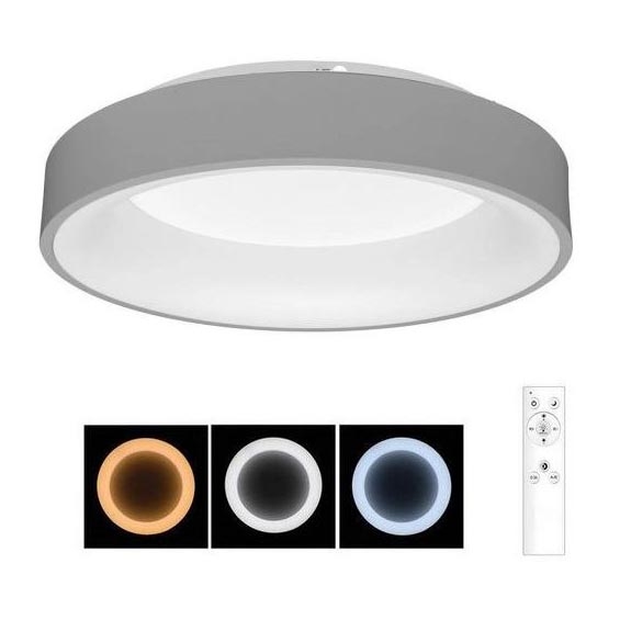 Iluminação de teto LED com regulação NEST LED/40W/230V 3000-6500K cinzenta + controlo remoto