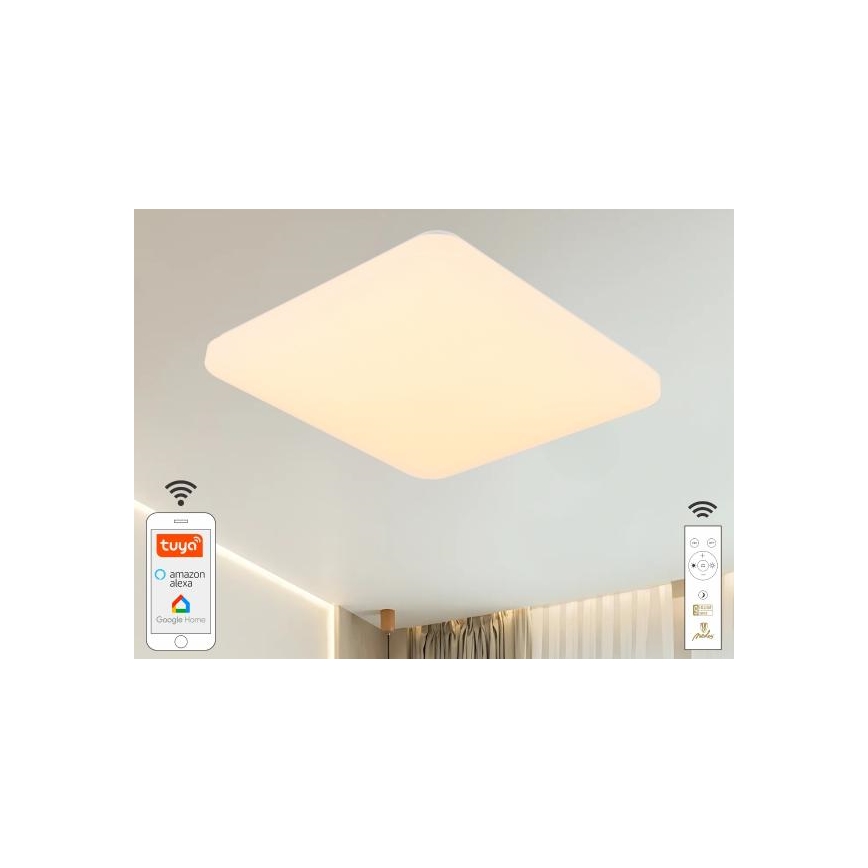 Iluminação de teto LED com regulação OPAL LED/48W/230V 2700-6500K Wi-Fi Tuya branco + comando