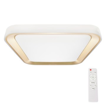 Iluminação de teto LED com regulação QUADRO LED/38W/230V 3000-6000K branco/dourado + controlo remoto