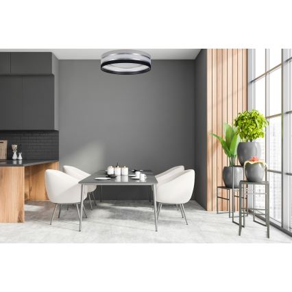 Iluminação de teto LED com regulação SMART CORAL LED/24W/230V Wi-Fi Tuya preto/cinzento + comando