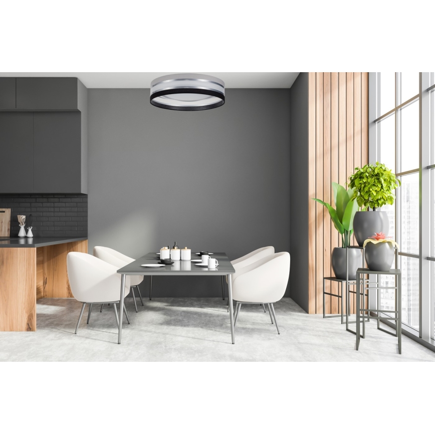 Iluminação de teto LED com regulação SMART CORAL LED/24W/230V Wi-Fi Tuya preto/cinzento + comando