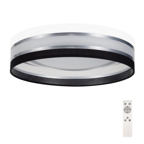 Iluminação de teto LED com regulação SMART CORAL LED/24W/230V preto/branco + controlo remoto