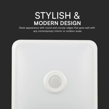 Iluminação de teto LED com sensor SAMSUNG CHIP LED/12W/230V 3000/4000/6000K 25x25 cm branco