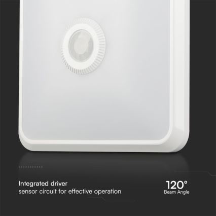 Iluminação de teto LED com sensor SAMSUNG CHIP LED/12W/230V 3000/4000/6000K 25x25 cm branco