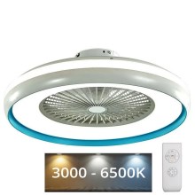 Iluminação de teto LED com uma ventoinha LED/45W/230V 3000/4000/6500K azul + comando