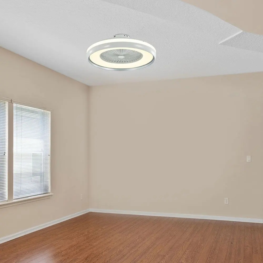 Iluminação de teto LED com uma ventoinha LED/45W/230V 3000/4000/6500K cinzento + comando