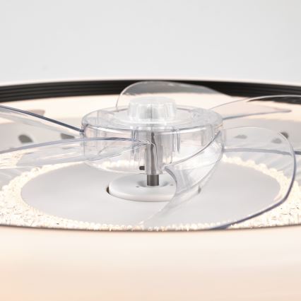 Iluminação de teto LED com regulação e ventoinha GEMMA LED/37W/230V branco + comando