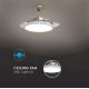 Iluminação de teto LED com ventoinha LED/30W/230V 3000/4000/6400K + CR