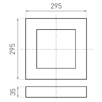 Iluminação de teto LED FENIX LED/24W/230V 2900/3900/5800K 29,5x29,5 cm branco