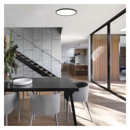 Iluminação de teto LED FLORI LED/22W/230V 4000K preto diâmetro 42 cm